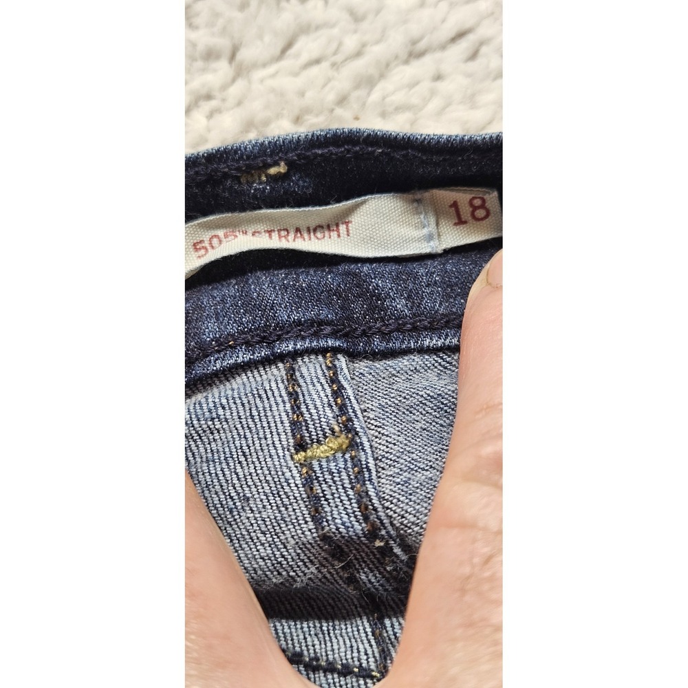 Levi's Size 18 Straight Jeans Medium Wash Blue Denim Solid Logo 5-Pocket Women's - Picture 6 of 11